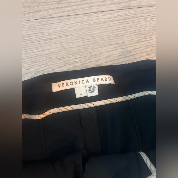 Veronica Beard Dell Pant High Rise Slim Fit Navy Size 4 - Picture 3 of 5